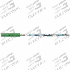 CHAINFLEX Measuring System Cable: (4) Pr 22 AWG (0.34)/(4) 20 AWG (0.50), Green, PVC Jacket (MPN CF884-011). Key specifications — Conductor Grouping: (4) Pair 22 AWG/(4) 20 AWG; Includes Ground: No; Overall Length: Order by the Foot; Minimum Bend Radius Factor - Fixed: 8 x OD; Minimum Bend Radius Factor - Flexible: 12 x OD; Brand: CHAINFLEX.