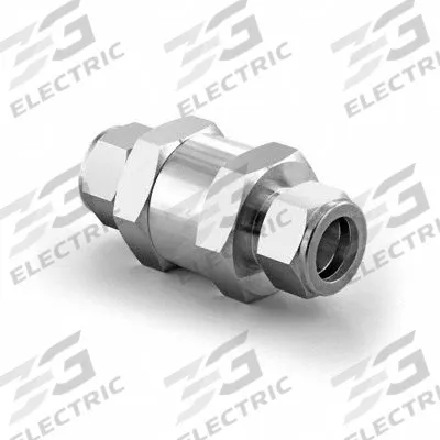 HAM-LET Check Valve: Poppet, Inline Valve Body, 6 mm Pipe Size, Let-Lok x Let-Lok - Stainless Steel Instrumentation Poppet Check Valves