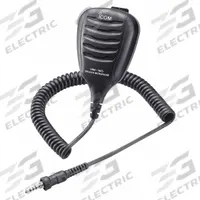 ICOM Speaker Microphone: Fits Icom, For M34/M36/M93D/M94D Series, 12 in Cord, Push To Talk, IPX7 (MPN HM165). Key specifications — Compatible Radio Series: M36; Color: Black; Radio Connector Type: 1-Pin 4 poles; Brand: ICOM; Manufacturer Part Number: HM165; Push To Talk: Yes.