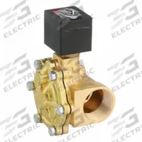 REDHAT Solenoid Valve: 2-Way, Normally Open, 1 1/2 in Pipe Size, 24V DC, High Flow, Brass Body (MPN SC8210D032). Key specifications — attr985516: 1-1/2 in; attr985521: 24V DC; attr985484: REDHAT.