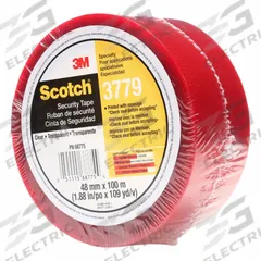 SCOTCH Carton Sealing Tape: 1.9 mil Tape Thick, Clear, 22 lb/in Tape Tensile Strength, 2 in x 110 yd (MPN 3779). Key specifications — Brand: SCOTCH.