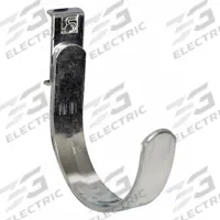 TRESTON J-Hook: 3 1/8 in x 1 31/32 in x 2 in, 5 Hooks, Screw-In, Surface, Silver (MPN 853236-51). Key specifications — Mounting Type: Surface; Includes: Black Holding Clip; Finish: Zinc-Plated; Color: Silver; Accessory Type: J-Hook; Locking System: Screw-In; Material: Steel; Brand: TRESTON.