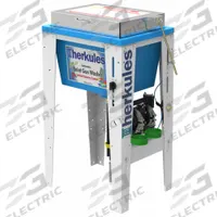 HERKULES Parts Washer: For Solvent/Water-Based Solution Base Type, Auto, 5 gal Drum Capacity, Blue (MPN G100). Key specifications — Cleaning Method: Automatic; For Solution Base Type: Solvent/Water-Based; Tank Material: Plastic; Color: Blue; Filtration Type: No Filtration; Brand: HERKULES.