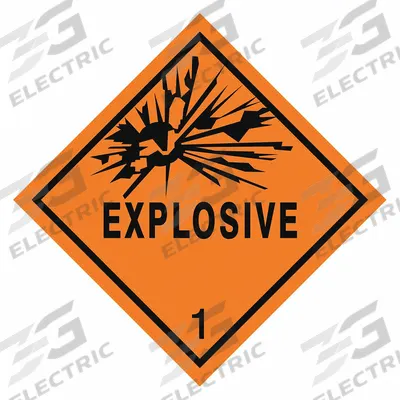 STRANCO Container Label: 1.6 Explosive, 4 in x 4 in, 4 in Label Ht, 4 in Label Wd - Class 1: Explosives