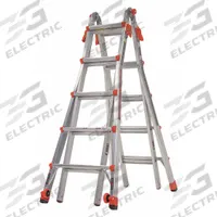 LITTLE GIANT Combination Ladder: 6 Configurations, Aluminum, 300 lb Load Capacity, 39 lb Wt (MPN 15422-001). Key specifications — Brand: LITTLE GIANT; Included Features: Trestle Brackets.