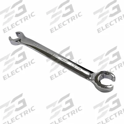 WESTWARD Flare Nut Wrench: Alloy Steel, Polish, 5/8 in_11/16 in Head Size - SAE, Double End, Standard-Head, 6-Point Flare Nut Wrenches