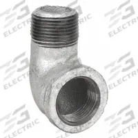 APPROVED VENDOR Metal Pipe Elbow: 90° Elbow, 3/4 in x 3/4 in, Malleable Iron (MPN 5P823)