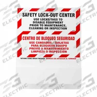 BRADY Lockout Board: Lockout Station, No Padlocks, Lockout Station, Lockout Board (MPN 3013). Key specifications — Visibility Inside: Board Only; Station Type: Lockout Station; Mounting Location: Wall; Portable: No; Material: Acrylic; Cover Type: Open Front; Filled: No; Brand: BRADY.