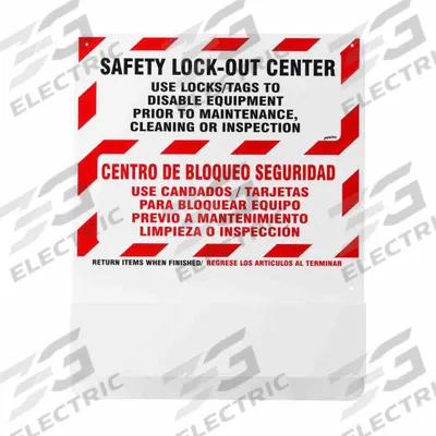 BRADY Lockout Board: Lockout Station, No Padlocks, Lockout Station - Unfilled Lockout Stations