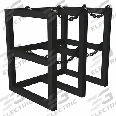 DURHAM MFG Gas Cylinder Rack: Vertical, 30 in x 24 in x 30 in - Vertical Gas Cylinder Racks