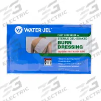 WATERJEL Burn Face Dressing: 18 in Dressing Lg, 8 in Dressing Wd, Sterile, 10 PK (MPN B0818-20.69.000). Key specifications — Water Resistance: Not Water Resistant; Standards: FDA; Manufacturer Part Number: B0818-20.69.000; Package Type: Packet; Product Type: Facial Burn Dressing; Sterility: Sterile; Brand: WATERJEL; Fastener Included: Fastener Not Included.
