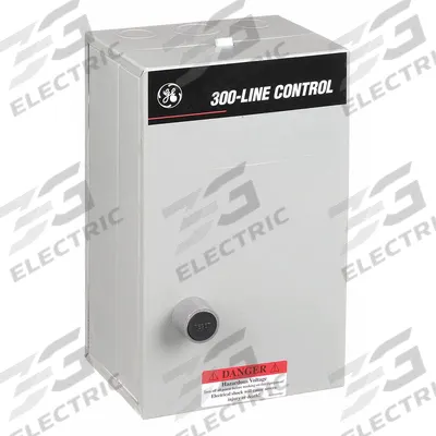 GE Magnetic Motor Starter: Non-Reversing, 3 Poles, NEMA Size 1, 27 A - Enclosed Non-Reversing Starters with Thermal Overloads