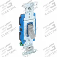 BRYANT Wall Switch: Toggle Switch, Single Pole, Maintained, Gray, 120/277V AC, 15 A (MPN 4801BGRY). Key specifications — Illuminated: No; Voltage Rating: 120/277V AC.