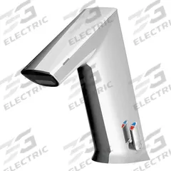 SLOAN Bathroom Sensor Faucet: BASYS, Cast Zinc, Chrome Finish, Single-Post, Hardwired, Aerated (MPN EFX200.502.0000). Key specifications — Brand: SLOAN; Includes: Battery Back Up (4) AA Alkaline Battery; Series: BASYS.