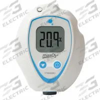 MAXTEC Oxygen Analyzer: 100% Measurement % - Max, O2, 1 5/16 in D 3 in W 3 3/4 in H (MPN R217P46). Key specifications — Brand: MAXTEC; Display Type: LCD; Accuracy: +/-3%; Manufacturer Part Number: R217P46.