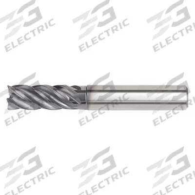 WIDIA HANITA Corner Radius End Mill: Carbide, AlTiN Coated, 5 Flute, 8 mm Mill Dia - Reduced-Neck Fast-Cutting Carbide Corner-Radius End Mills for Stainless Steel & Super Alloys