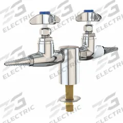 INSTOCK Needle Valve: Needle Valve, Threaded Shank, For Vacuum Media, 2 Handles, 2 Outlets, Cross (MPN GRL2880-132SWSA-V). Key specifications — Brand: INSTOCK; Color/Finish: Chrome; Inlet Connection Type: NPT; Product Type: Needle Valve; Index Color: Yellow; Flow Pattern: 90 Degree.