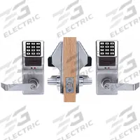 TRILOGY Electronic Keyless Lock: Keypad, Chrome (MPN PDL5300 US26D). Key specifications — Product Type: Electronic Keyless Lock; Manufacturer Part Number: PDL5300 US26D; Access Method: Keypad; Key Override Options: Interchangeable Core; Lever Style: Clutch.