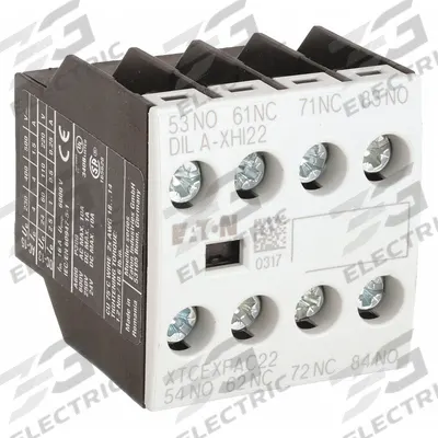 EATON Auxiliary Contact: 2NO/2NC, 16 A Max Current (AC), Front Mount - Eaton Auxiliary Contacts