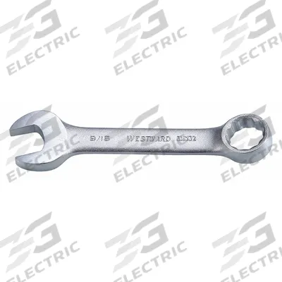WESTWARD Combination Wrench: Alloy Steel, Satin, 9/16 in Head Size, 4 3/8 in Overall Lg - SAE 12-Point Combination Wrenches