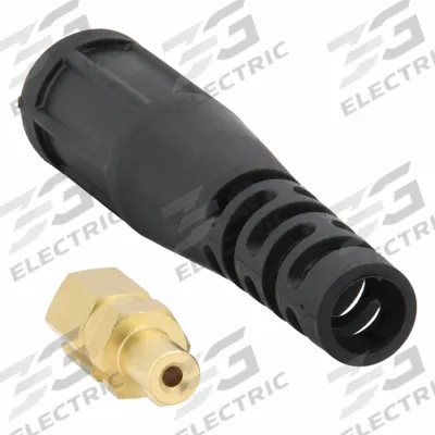 MILLER ELECTRIC Power Cable Adapter: 3/8"-24 x 25 mm (MPN 273483) - Dinse Connectors with Gas Through for Air-Cooled Torches