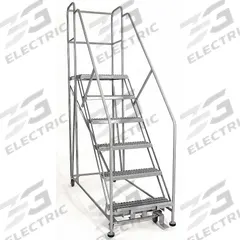 COTTERMAN Mobile Work Platform: 5.8 ft Platform Ht - Max, 24 in x 48 in, Steel, 800 lb Load Capacity (MPN 7WP2448RA3B4B8AC1P6). Key specifications — Folding: Not Foldable; Mobility: Rolling; Components Included: Rubber Foot Pads; Use Location: Indoor; Brand: COTTERMAN; Color: Gray; Height Adjustability: Fixed Height; Includes Handrails: Handrails Included.