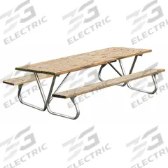 ULTRASITE Picnic Table: Pressure Treated Wood, Woodtone, 30 1/4 in Overall Ht, 96 in Overall Lg (MPN gBT158-PT8). Key specifications — Brand: ULTRASITE; Tabletop Color: Woodtone; Manufacturer Part Number: gBT158-PT8; Product Type: Picnic Table; Frame Material: Steel.