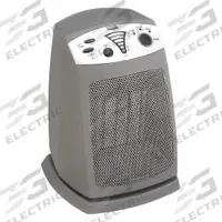 DAYTON Portable Electric Heater: 900W/1500W, Mechanical Controls/Overheat Protection/Tip-Over Switch (MPN 1VNX1). Key specifications — Wattage Output: 900W/1500W; Number of Heat Settings: 2; Housing Color: Gray; Overall Dimensions - H x W x D: 10-3/4 in x 8-3/8 in x 7-5/8 in; Heating Capacity: 3071/5118 BtuH; Safety Tip-Over Switch Included: Yes; Brand: DAYTON.