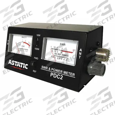 ASTATIC Power Field Strength Test Meter: RG58A/U Coax, 26 MHz Min Freq - CB Radio SWR Meters