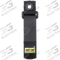 RIP-TIE Hook-and-Loop Cinch Strap: 10 in Lg, 2.50 in, 1 in Wd, 90 lb Tensile Strength, Black, 2 PK (MPN NW-10-G02-BK). Key specifications — Color: Black; Brand: RIP-TIE; Includes: Brass Grommets and Polypropylene Webbing; Max. Bundle Dia.: 2.50 in.