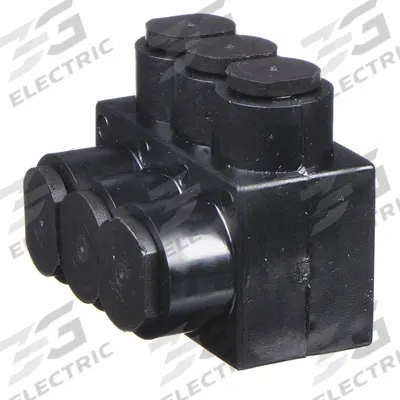 BURNDY Multitap Connector: 3 Port, Single-Sided Entry, 14 AWG – 4 AWG Wire Size - Dry-Location Single-Sided Entry Multitap Connectors