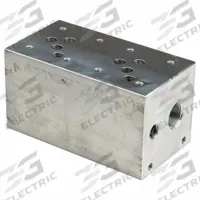 DAMAN Manifold: 3,000 psi Max Pressure, D05 NFPA Size, Aluminum, 3.5 in Overall Ht, 13 in Overall Lg (MPN AD05S023P). Key specifications — Body Material: Aluminum; Brand: DAMAN; NFPA Size: D05; Port Connection Type: NPT.