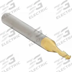 APPROVED VENDOR Ball End Mill: Carbide, TiN Coated, 2 Flute, 2 mm Mill Dia, 8 mm LOC, 39 mm OAL (MPN 221-001420A)