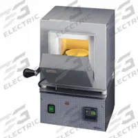 THERMO SCIENTIFIC Box Furnace: Gravity, 0.07 cu ft Capacity, 1,100°C Max Temp, 1,450 W Watt, 1 Doors (MPN FB1415M). Key specifications — Voltage: 120V; Brand: THERMO SCIENTIFIC; Temperature Accuracy Tolerance: +/-0.3°C @ 1000°C; Temperature Uniformity: +/-5.0°C @ 1000°C.
