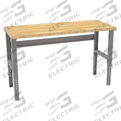 TENNSCO Workbench: Adj Ht, Butcher Block, 72 in x 30 in, 3,600 lb Overall Load Capacity, Gray (MPN WBAT-1-3072W). Key specifications — Brand: TENNSCO.