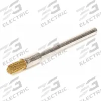 WEILER Miniature End Brush: Crimped Brass, 3/16 in Dia, 0.003 in Fill Dia, 1/8 in Shank (MPN 91216). Key specifications — Brand: WEILER.