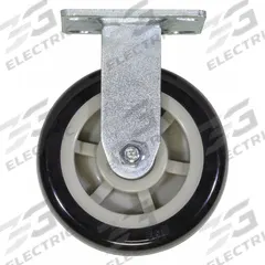 AKRO-MILS Rigid Caster: 1,000 lb Load Capacity, 7 1/2 in Overall Lg, 6 in Dia, 6 in Overall Wd, Gray (MPN R6PRXR). Key specifications — Material: Steel; Compatible Grainger Part Number: 56MW74; Color: Gray; Compatible Manufacturer Model Number: R90185A; Brand: AKRO-MILS; Manufacturer Part Number: R6PRXR.