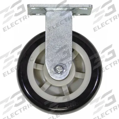 AKRO-MILS Rigid Caster: 1,000 lb Load Capacity, 7 1/2 in Overall Lg, 6 in Dia, 6 in Overall Wd - Replacement Casters for Platform Trucks