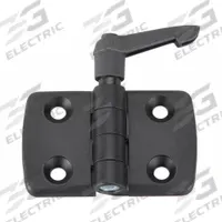 Hinge with Locking Lever: 48 mm x 77 mm, 40 Series, For 8 mm Slot Wd, Black, Polyamide (MPN 095KF4040F00). Key specifications — Brand: FATH INC.; Product Type: Hinge with Locking Lever; Material: Polyamide; Hinge Type: Hinge with Locking Lever.