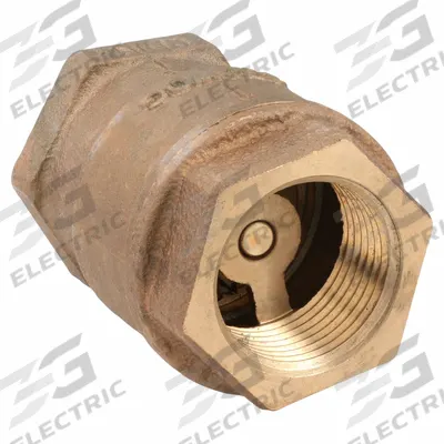 MILWAUKEE VALVE Low Lead Spring Check Valve: Swing, Inline Valve Body, 1 in Pipe Size - Lead-Free Bronze Inline Disc Check Valves
