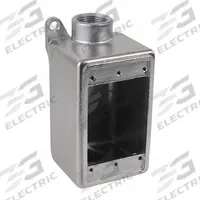 CALBRITE Electrical Box: Stainless Steel, Rectangular, 1 Gangs, 1 in Hub Size, 25 cu in Capacity (MPN S61000FDCS). Key specifications — Color: Gray; Brand: CALBRITE.