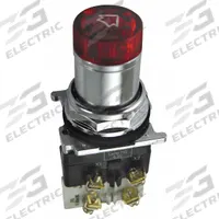 EATON Selector Switch: 30 mm Panel Mounting Size, 3 Positions, Short Lever, 1NC, Metallic (MPN 10250ED1117-4KR). Key specifications — AC Contact Rating: 10 A @ 660 V; Action: Maintained/Maintained/Maintained; Cam: 3; DC Contact Rating: 5 A @ 250 V; Hazardous Location Specification: Not Rated; Operator Head Material: Polymer; Operator Head Type: Short-Handled Knob; Operator Illumination: Illuminated.