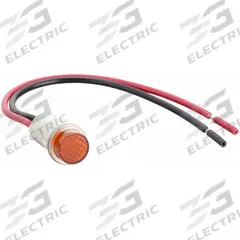DAYTON Raised Panel Light: 12 mm Panel Mounting Hole Dia, LED, Raised Head (MPN 22NY46). Key specifications — Brand: DAYTON; Electrical Connection: 6 in Wire Leads.