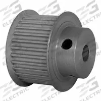 DAYTON Timing Pulley: Modified Curvilinear, Fixed, For GT Timing Belt Section, For 15 mm Belt Wd (MPN 30-3P15-6FA3). Key specifications — Brand: DAYTON; Finish: Clear Anodized; For Belt Series: Powerhouse®.