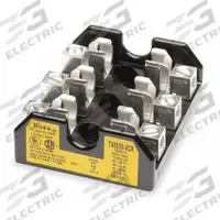 BUSSMANN Fuse Block: Open Block Design, 3 Pole, 600 V AC, Screw, Non-Indicating (MPN T60030-3SR). Key specifications — Brand: BUSSMANN.
