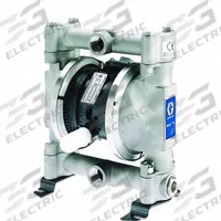GRACO Diaphragm Pump: Stainless Steel Body, 3/4 in, NPT Connection, 16 gpm, FKM Diaphragm, FKM Valve (MPN D54388). Key specifications — Brand: GRACO; Seat Material: SS; Check Valve Material: FKM.
