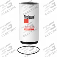 FLEETGUARD Fuel Filter: Spin-On, 8 9/16 in Overall Lg, 4 3/8 in Outside Dia, 1"-14 Thread Size (MPN FS19736). Key specifications — Brand: FLEETGUARD; Media Material: Cellulose; Compatible Vehicle Type: Trucks; Compatible Vehicle Make: Volvo.