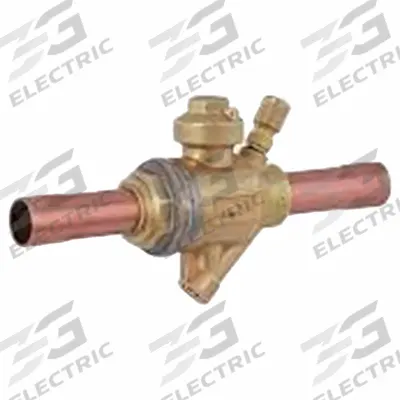 Parker Refrigerant Ball Valve: 61.3 Cv, 1 1/8 in Female Sweat, Access Port, Relief Port - Sweat Connection Refrigeration Ball Valves