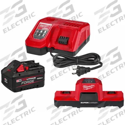 MILWAUKEE Battery and Charger: M18, 8 Ah, Battery Included, 2 Chargers Included - Milwaukee Cordless Tool Batteries