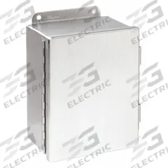 HOFFMAN Enclosure: 304 Stainless Steel, 16 in x 14 in x 6 in, NEMA 12/3R/4/4X, Solid Cover, Hinged (MPN A1614CHNFSS). Key specifications — Brand: HOFFMAN; Closure Method: Clamps; Enclosure Material: 304 Stainless Steel; Knockouts: Not Included.